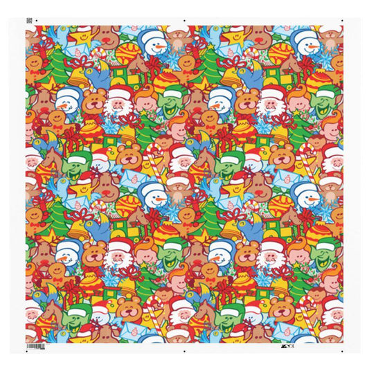 All Christmas stars in a pattern design Recycled polyester fabric-Recycled polyester fabric