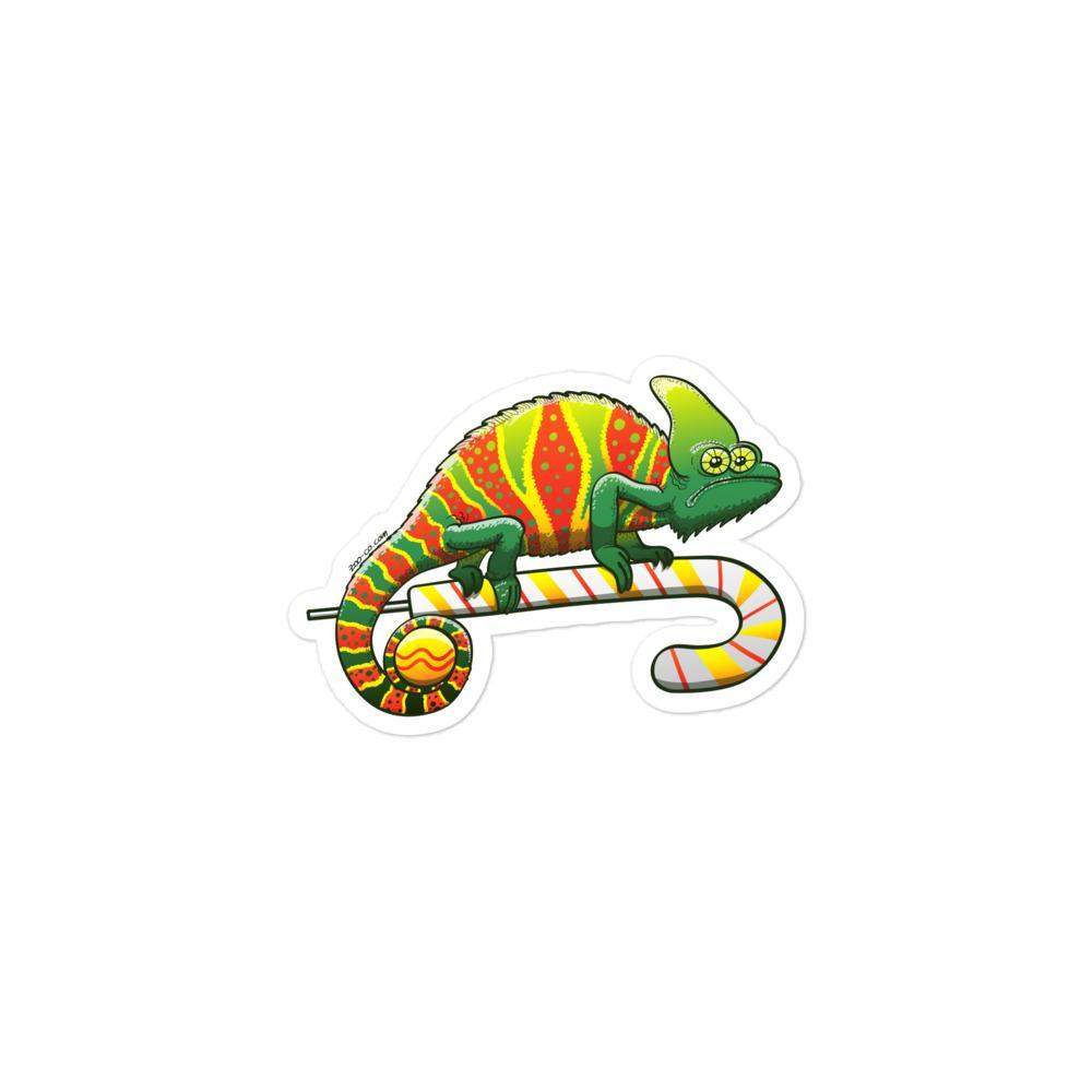Christmas chameleon ready for the big season Bubble-free stickers-Bubble-free stickers