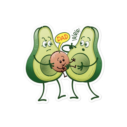 Avocado halves in trouble for paternity recognition Bubble-free stickers-Bubble-free stickers