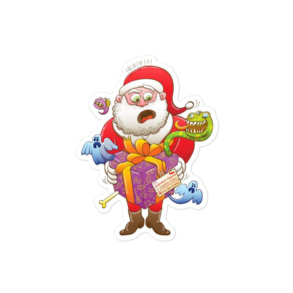 Creepy Christmas gift for Santa Bubble-free stickers-Bubble-free stickers