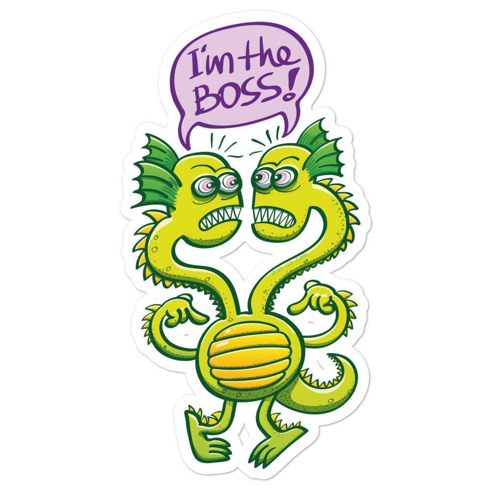 Two-headed bossy monster Bubble-free stickers-Bubble-free stickers