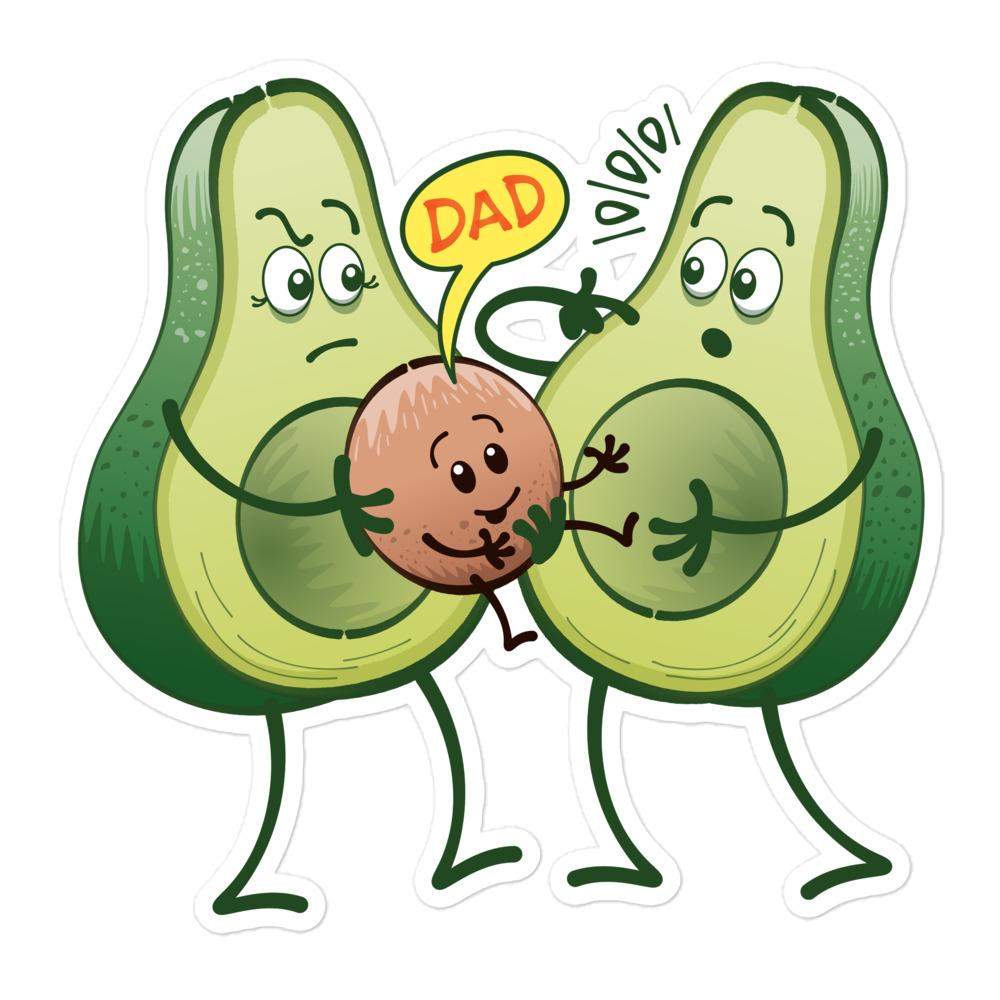 Avocado halves in trouble for paternity recognition Bubble-free stickers-Bubble-free stickers