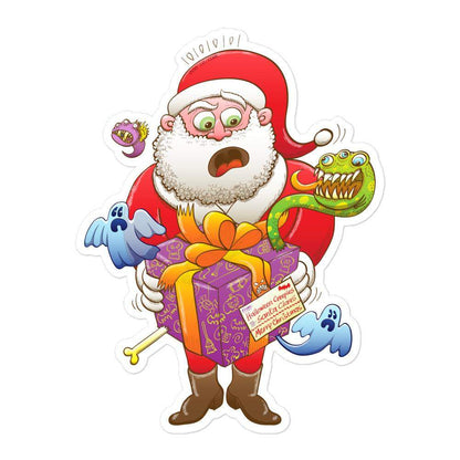 Creepy Christmas gift for Santa Bubble-free stickers-Bubble-free stickers