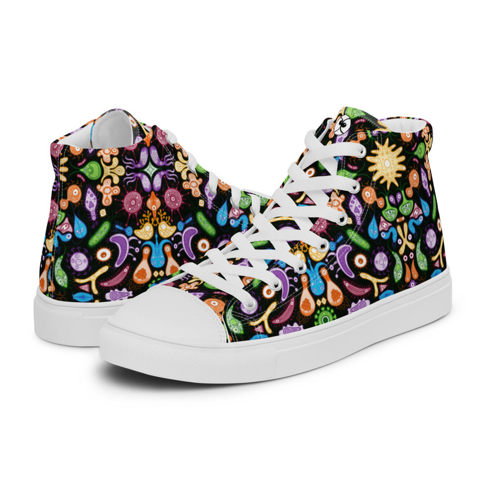 Don’t be afraid of microorganisms Men’s high top canvas shoes. Overview