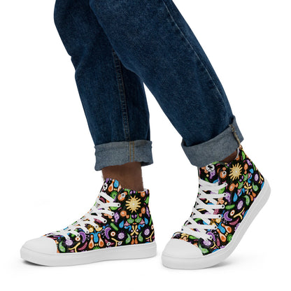 Don’t be afraid of microorganisms Men’s high top canvas shoes. Lifestyle