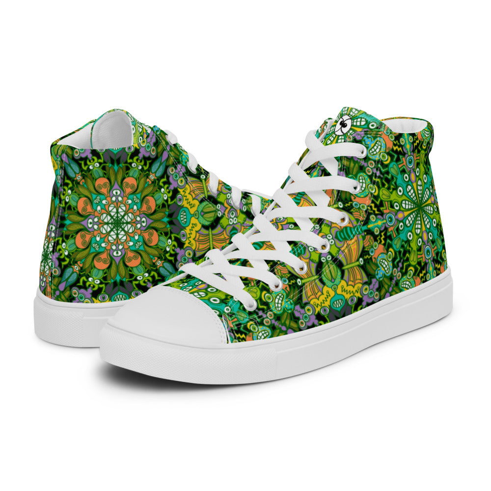 Only for true insects lovers pattern design Men’s high top canvas shoes. Overview