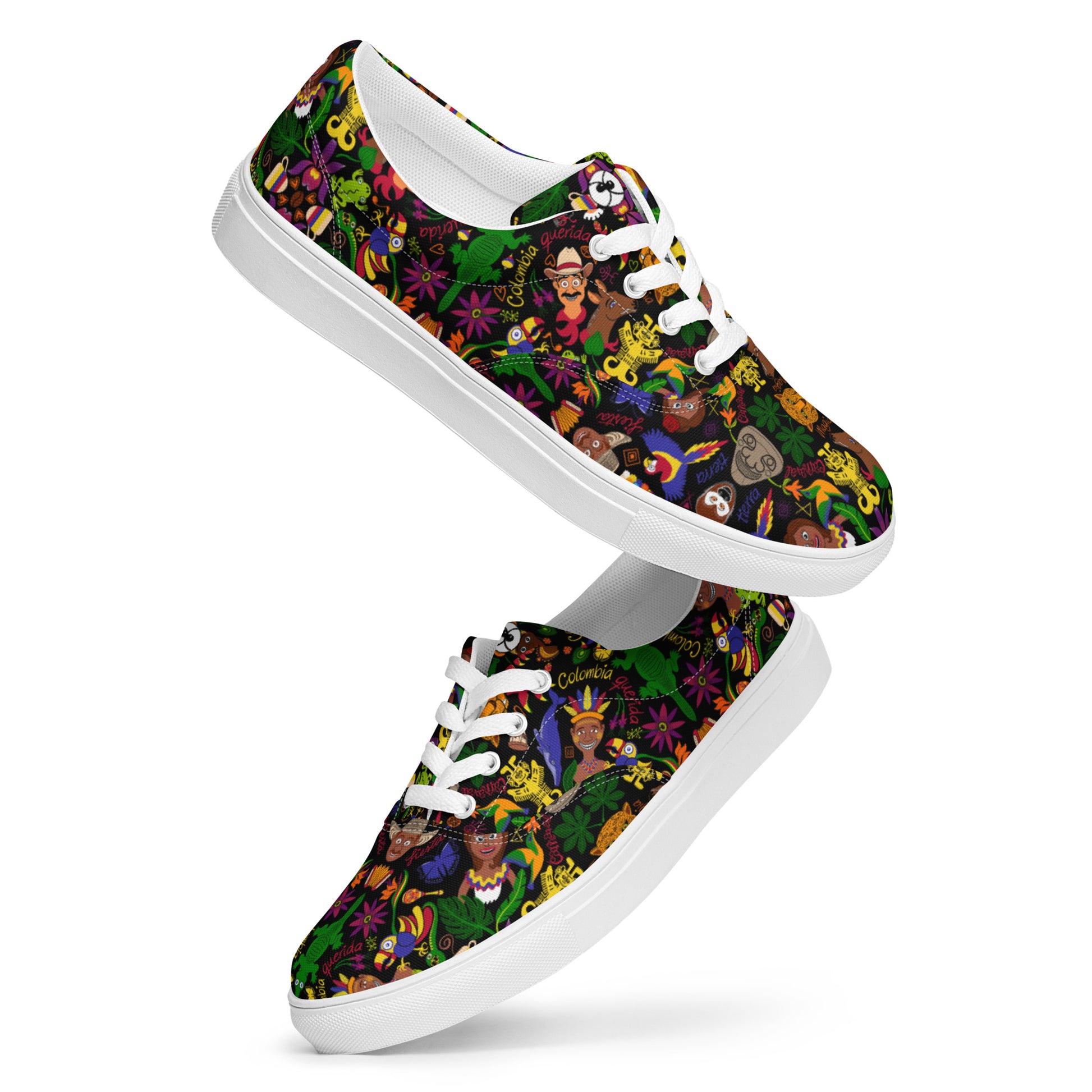 Colombia, the charm of a magical country Men’s lace-up canvas shoes. Playing with shoes