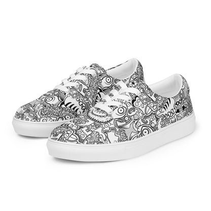 Fill your world with cool doodles Men’s lace-up canvas shoes. Overview