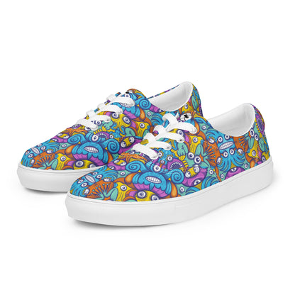 The ultimate sea beasts cast from the deep end of the ocean Men’s lace-up canvas shoes. Overview