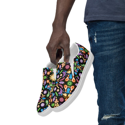Don't be afraid of microorganisms Men’s slip-on canvas shoes. Lifestyle