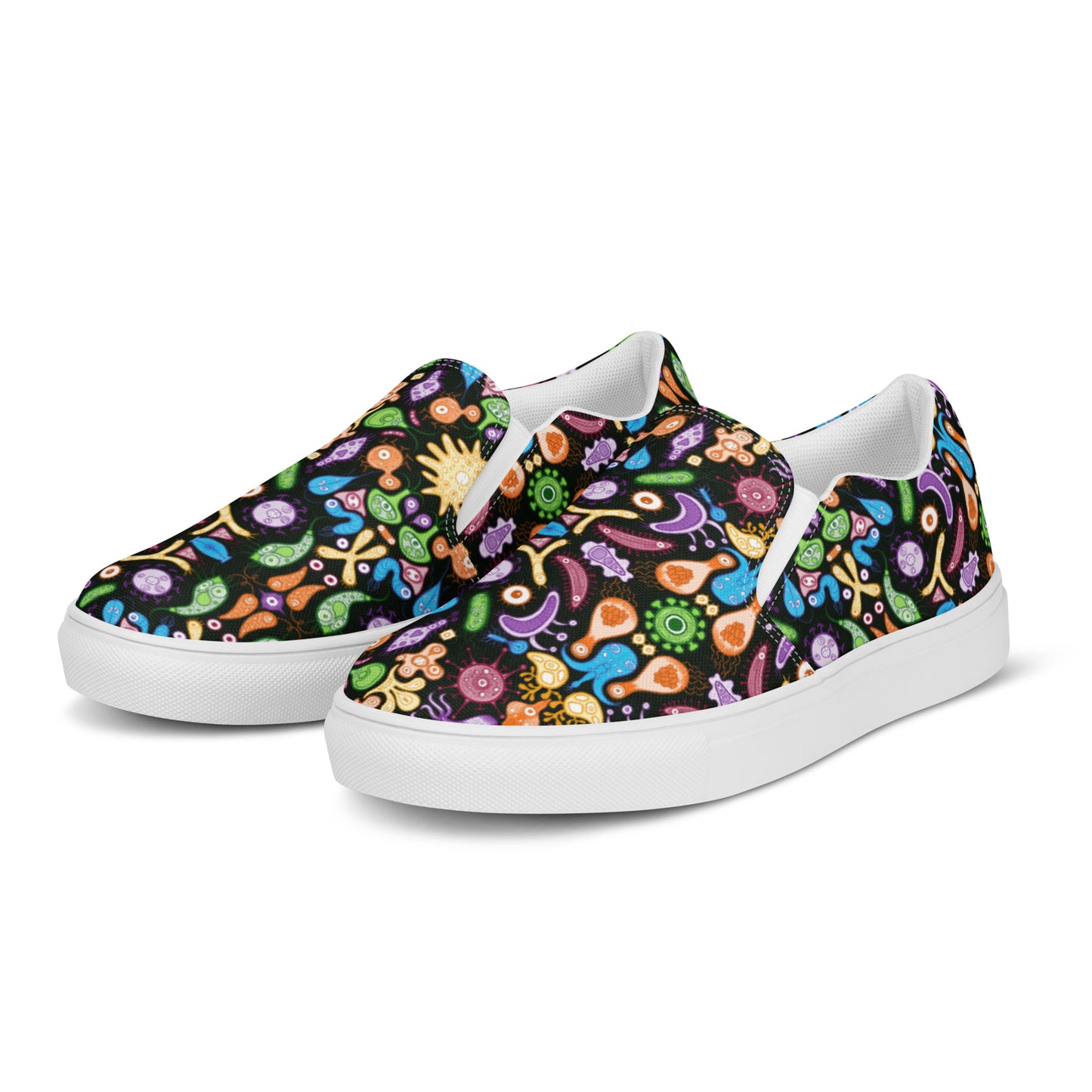 Don't be afraid of microorganisms Men’s slip-on canvas shoes. Overview