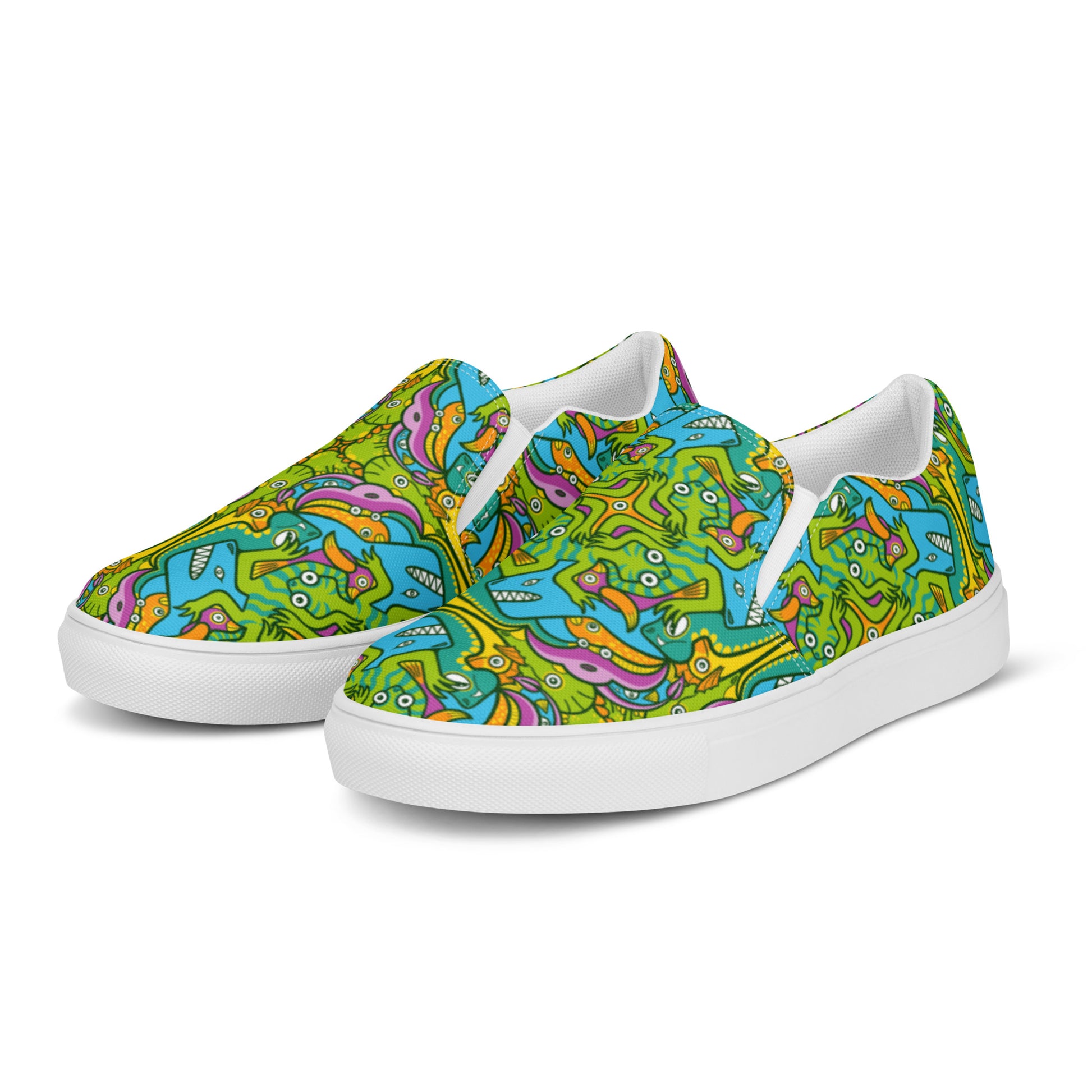 To keep calm and doodle is more than just doodling Men’s slip-on canvas shoes. Overview