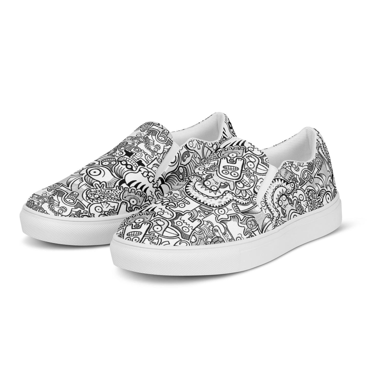 Fill your world with cool doodles Men’s slip-on canvas shoes. Overview