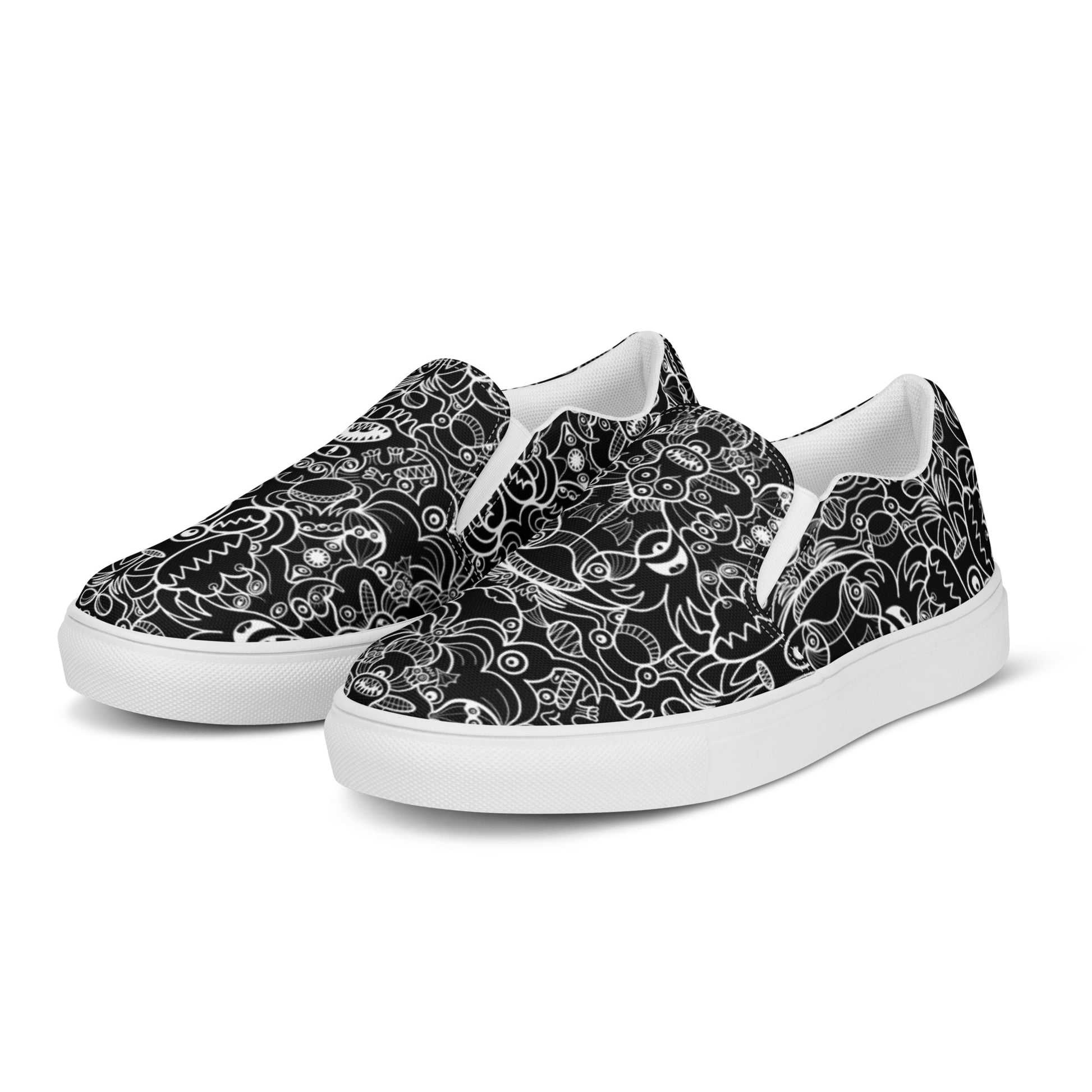 The powerful dark side of the Doodle world Men’s slip-on canvas shoes. Overview