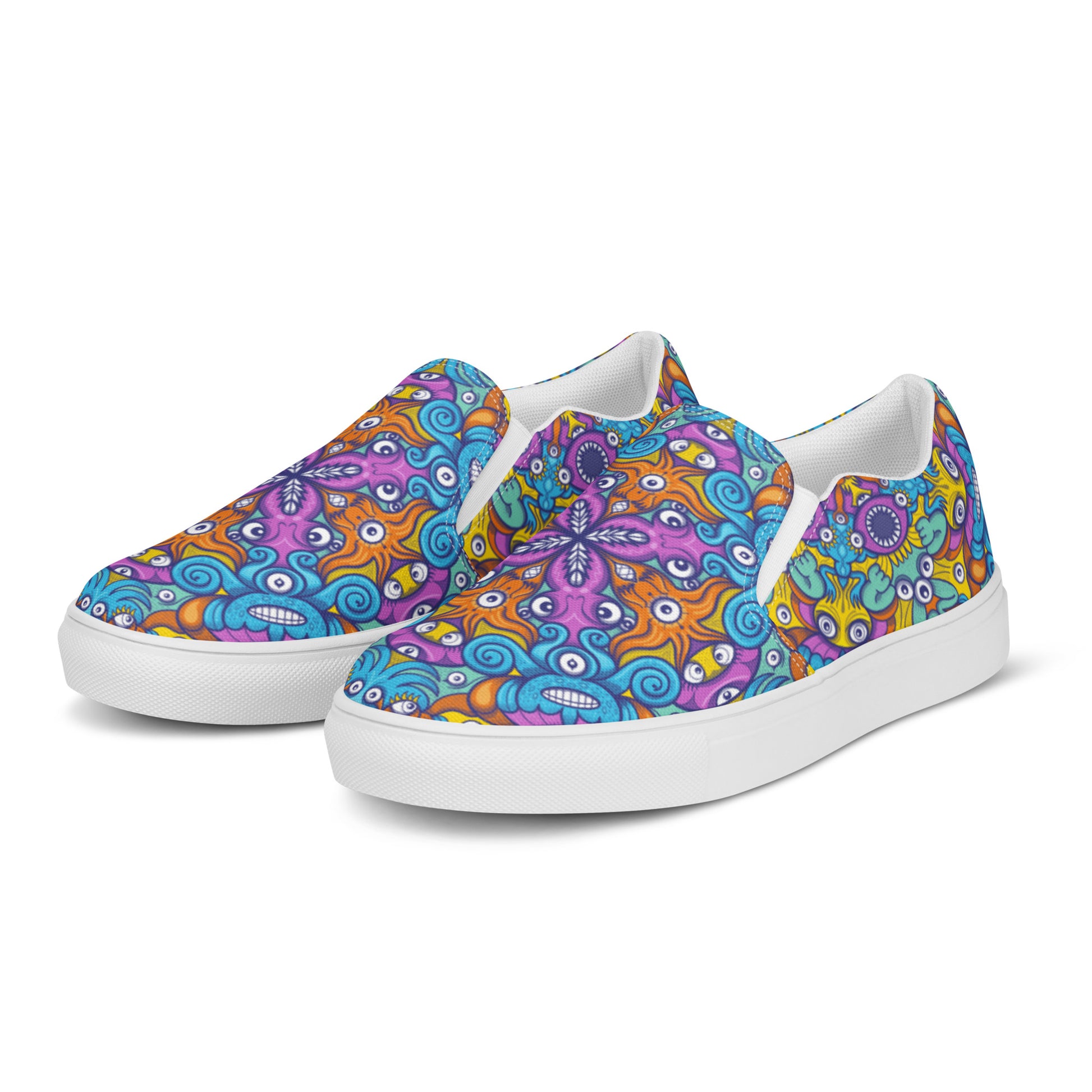 The ultimate sea beasts cast from the deep end of the ocean Men’s slip-on canvas shoes. Overview