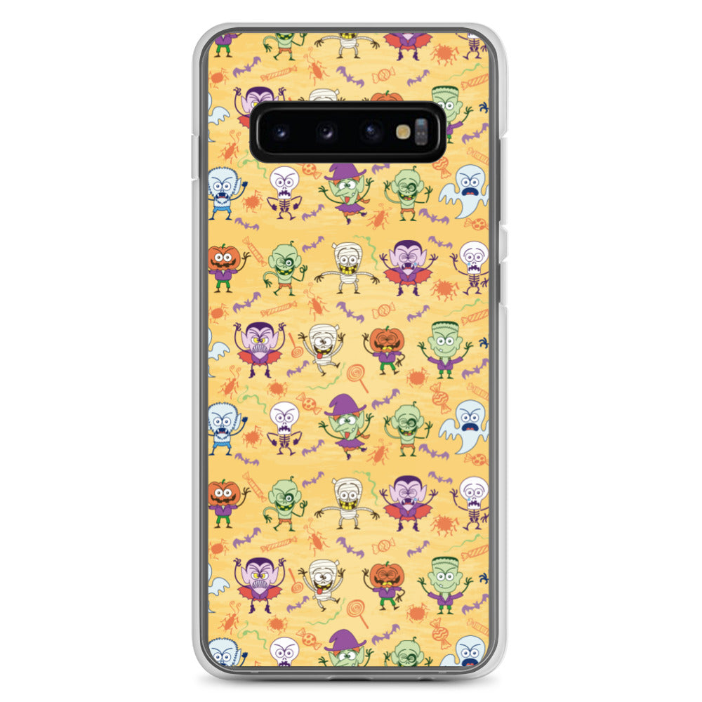 Halloween characters making funny faces Samsung Case. Samsung s10-