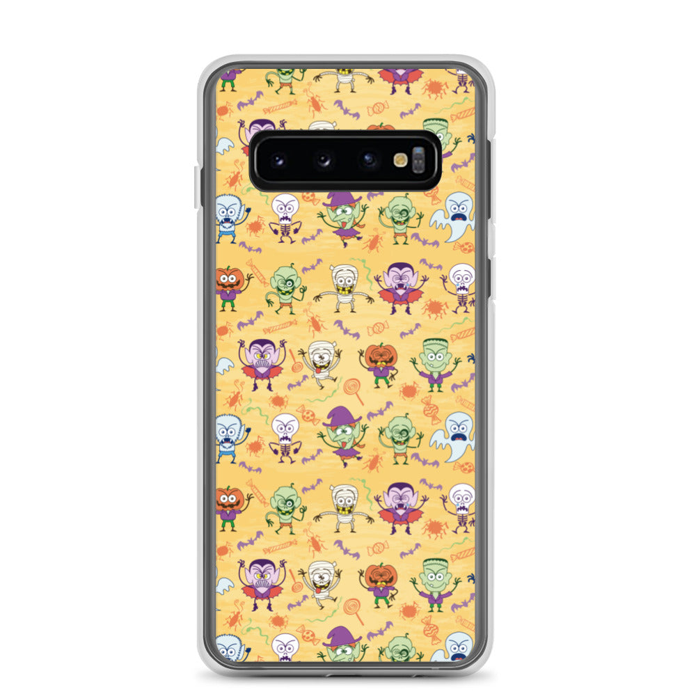Halloween characters making funny faces Samsung Case. Samsung s10