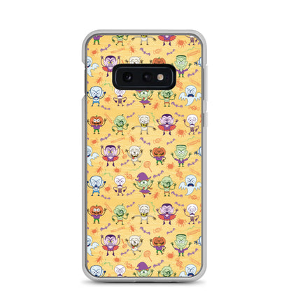 Halloween characters making funny faces Samsung Case. Samsung s10e