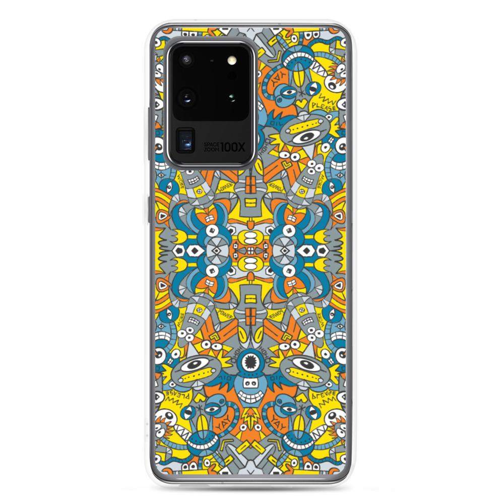 Retro robots doodle art Samsung Case-Samsung cases
