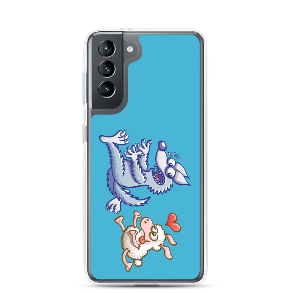 Sheep in love running after a wolf Samsung Case-Samsung cases