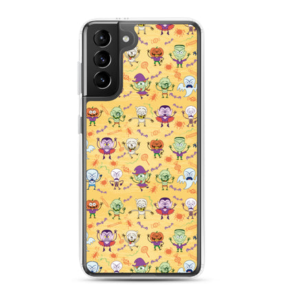 Halloween characters making funny faces Samsung Case. Samsung s21 plus