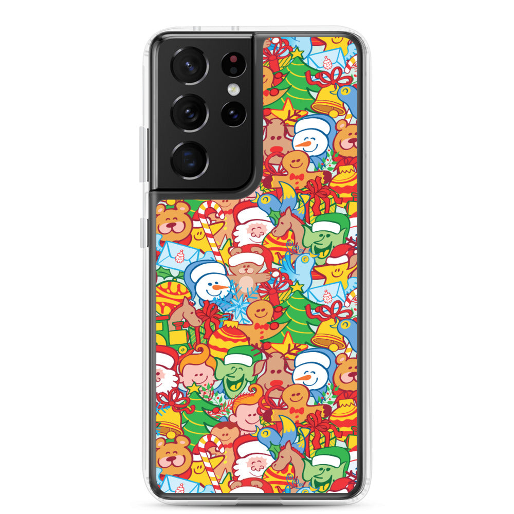 All Christmas stars pattern design Samsung Case. S21 Ultra