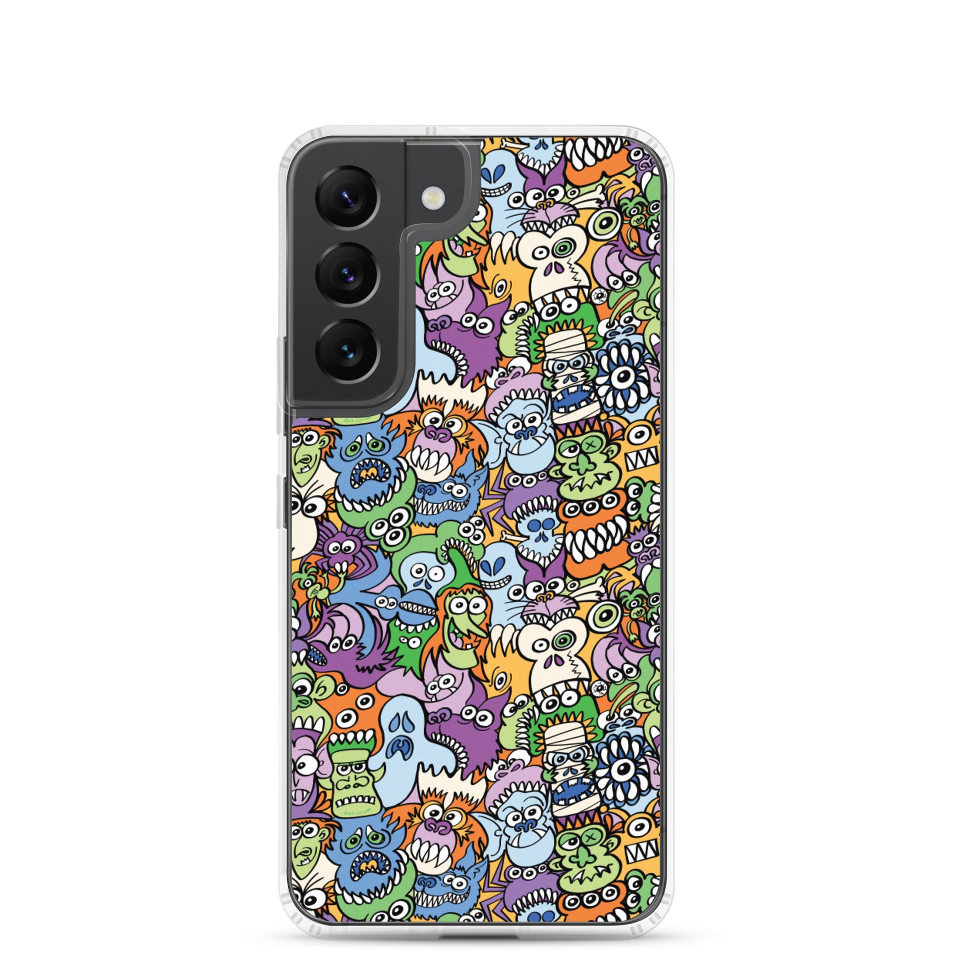 All the spooky Halloween monsters in a pattern design Samsung Case. s22