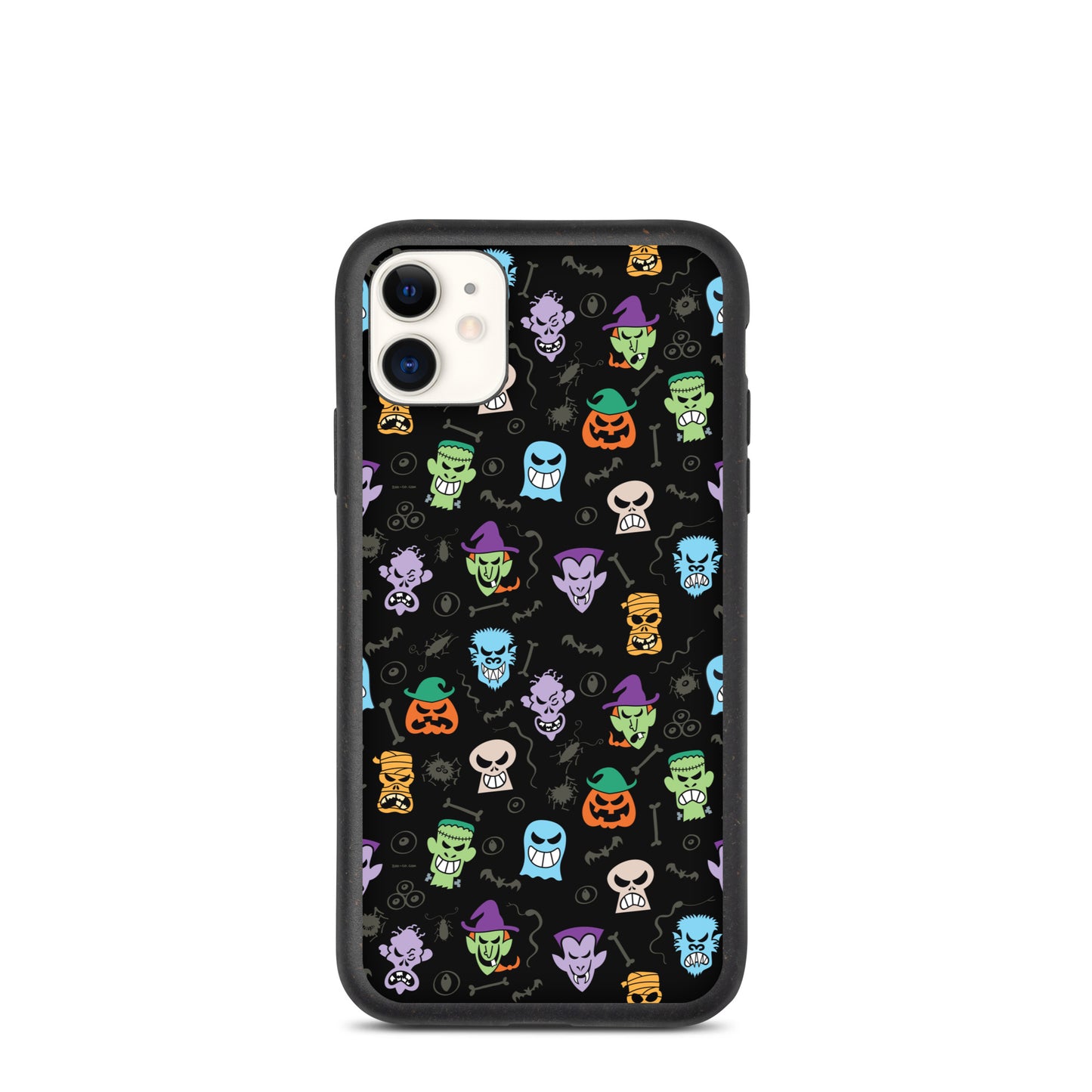 Scary Halloween faces Speckled iPhone case. iPhone 11