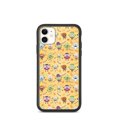 Halloween characters making funny faces Speckled iPhone case. IPhone 11
