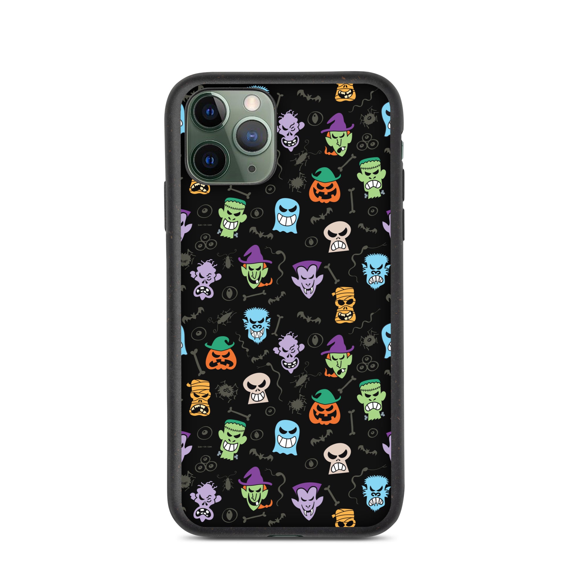 Scary Halloween faces Speckled iPhone case. iPhone 11 pro