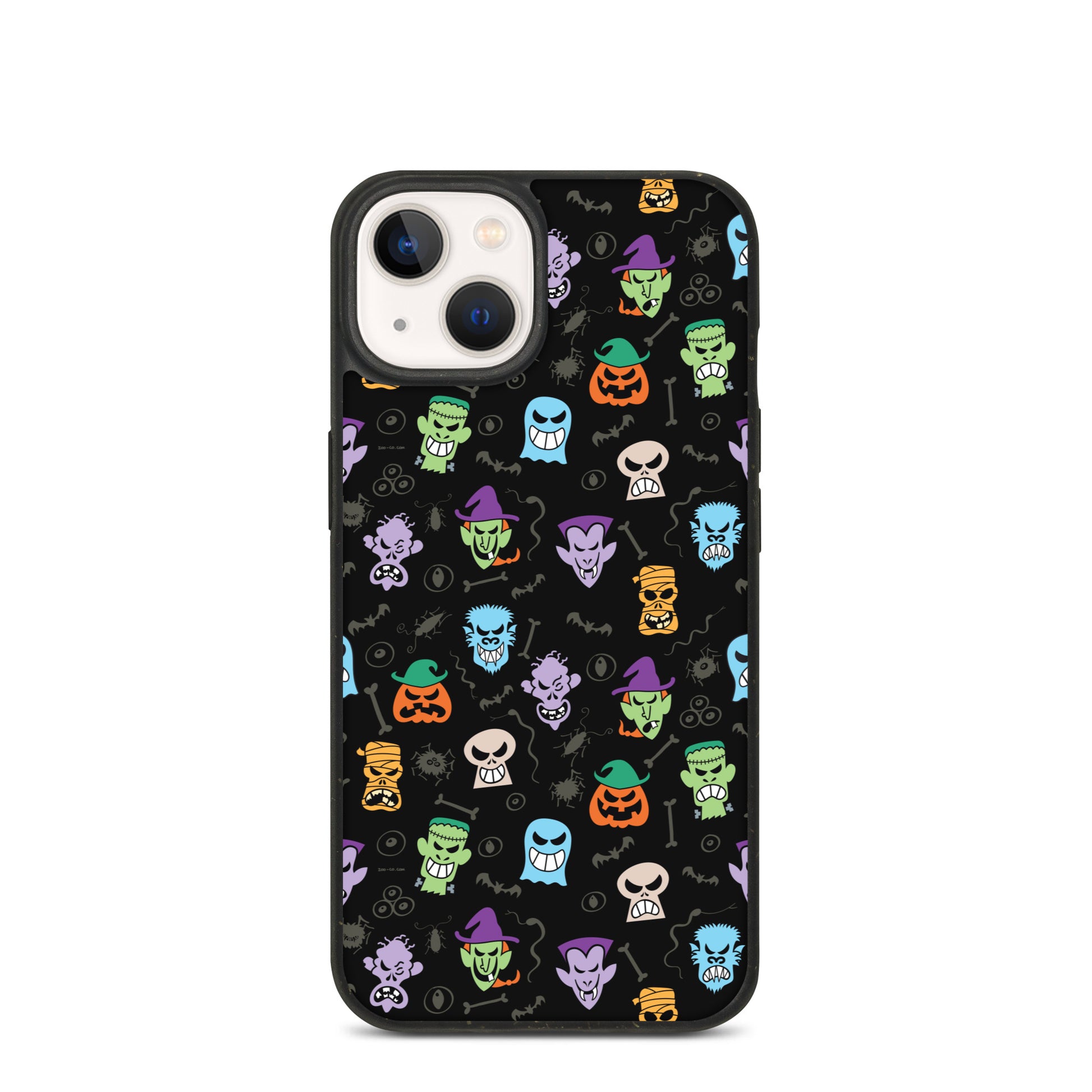 Scary Halloween faces Speckled iPhone case. iPhone 13