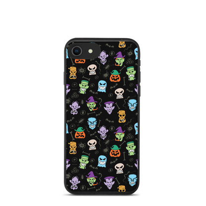 Scary Halloween faces Speckled iPhone case. iPhone 7-8 se