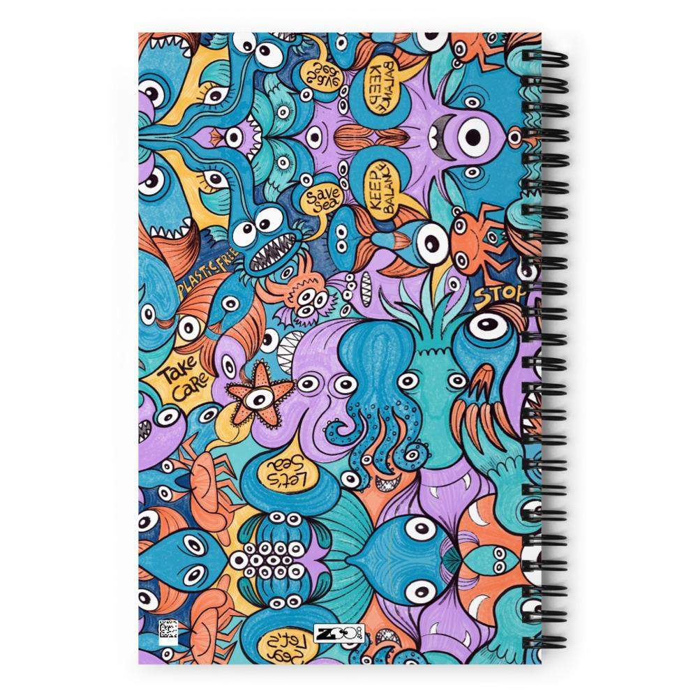 Wake up, time to take care of our sea Spiral notebook-Spiral notebooks