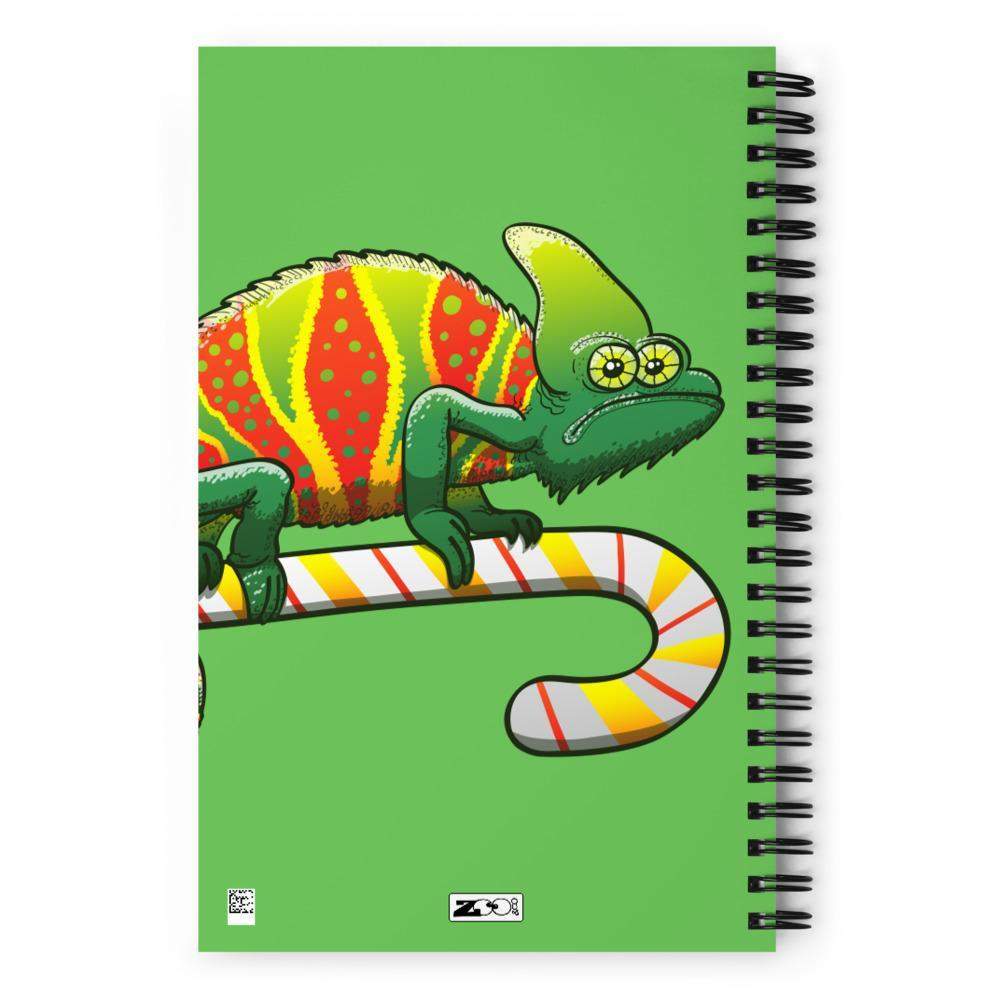 Christmas chameleon ready for the big season Spiral notebook-Spiral notebooks