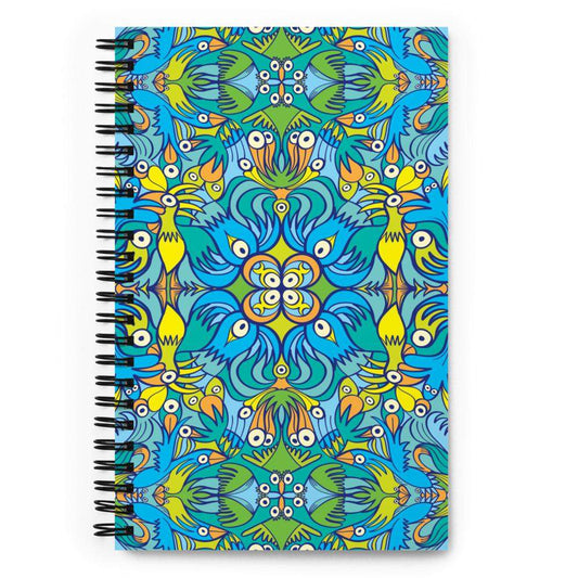 Exotic birds tropical pattern Spiral notebook-Spiral notebooks