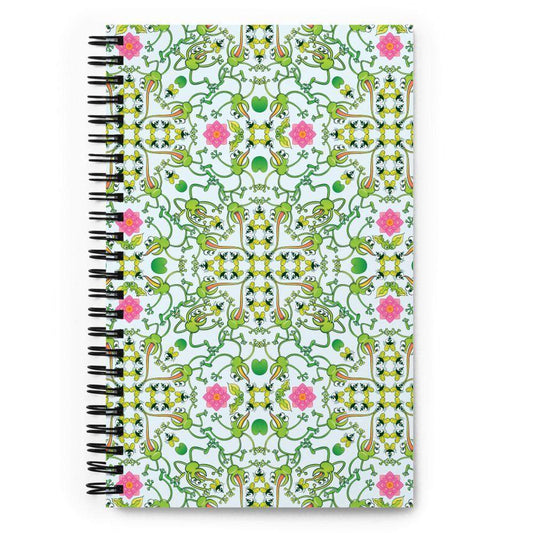 Funny frogs hunting flies Spiral notebook-Spiral notebooks