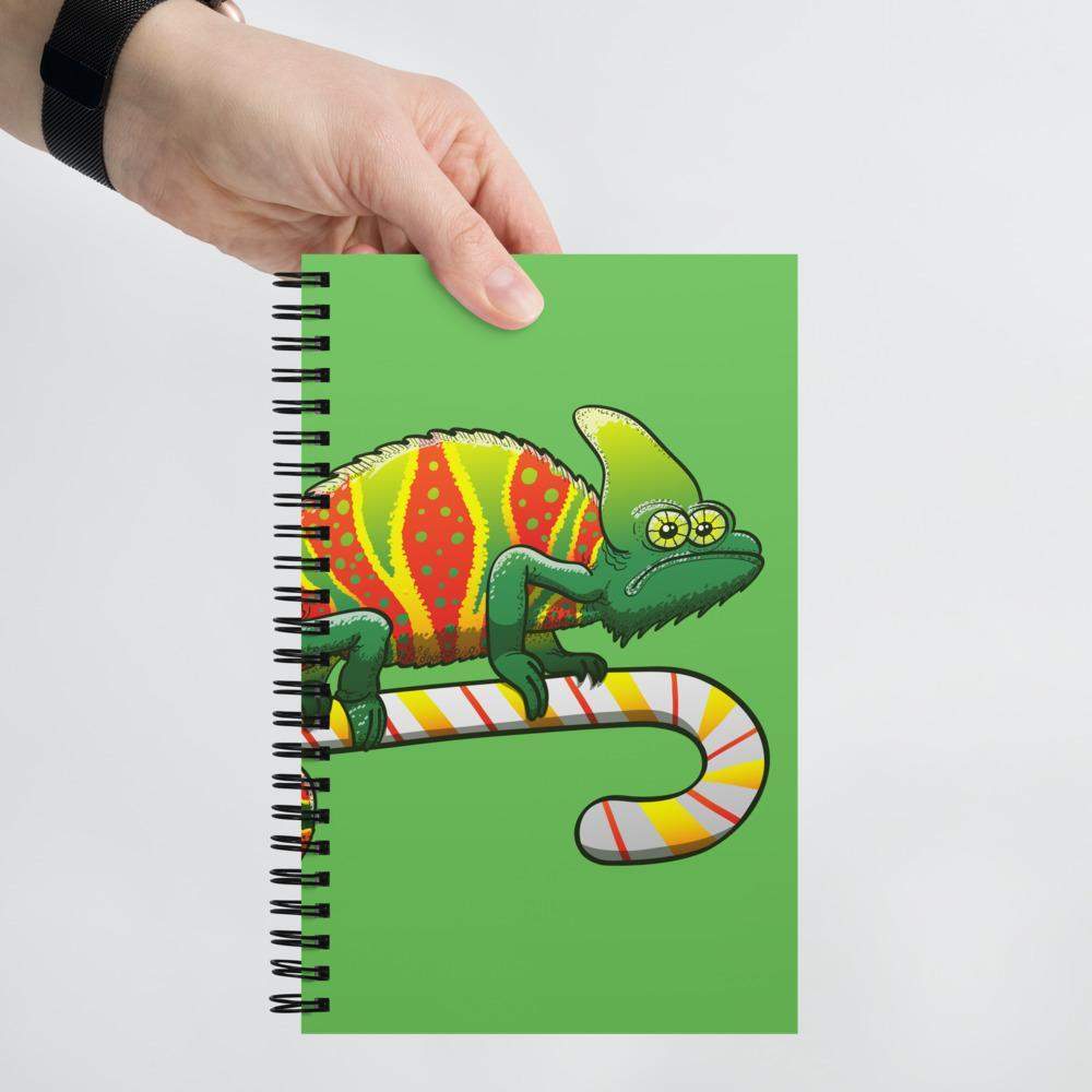 Christmas chameleon ready for the big season Spiral notebook-Spiral notebooks