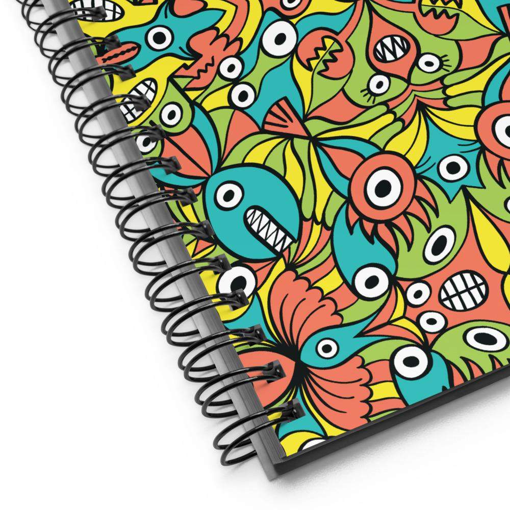 Alien monsters pattern design Spiral notebook – Zoo&co