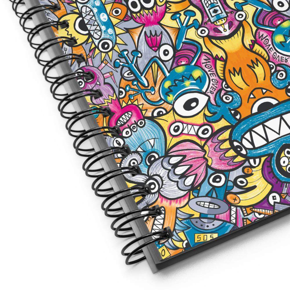 Monsters vs robots ultimate battle Spiral notebook-Spiral notebooks