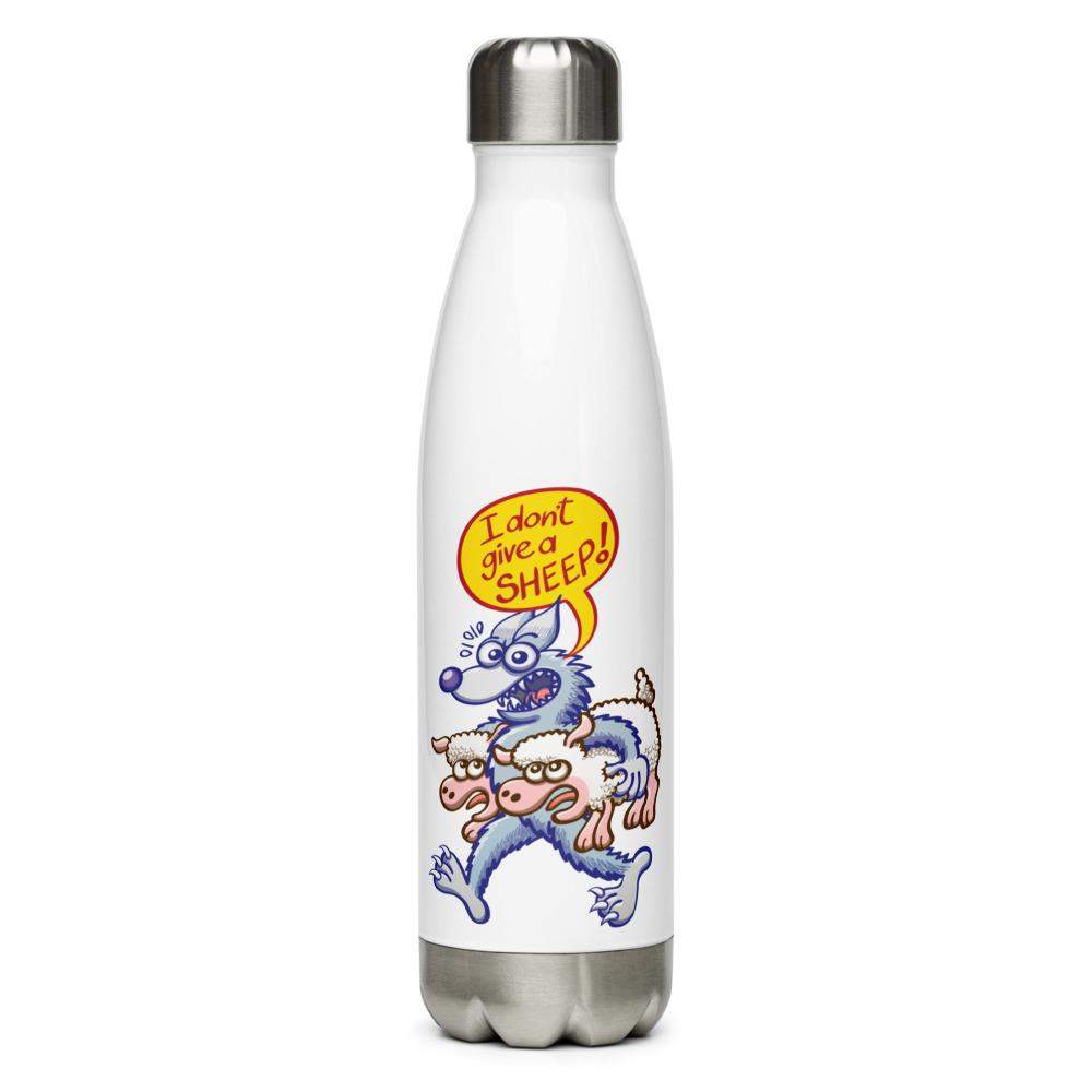 The bad wolf doesn't give a sheep Stainless Steel Water Bottle-Stainless steel water bottle
