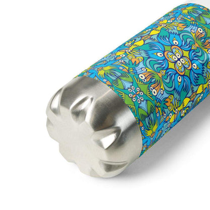 Exotic birds tropical pattern Stainless Steel Water Bottle-Stainless steel water bottle