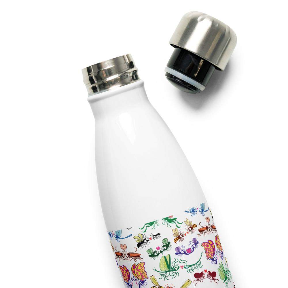 Cool insects madly in love Stainless Steel Water Bottle-Stainless steel water bottle