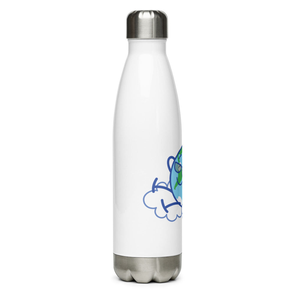 Cool Earth taking a break Stainless Steel Water Bottle. Right view