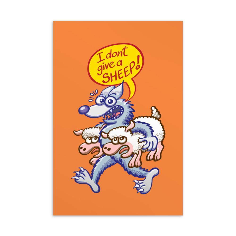 The bad wolf doesn’t give a sheep Standard Postcard-Standard postcards
