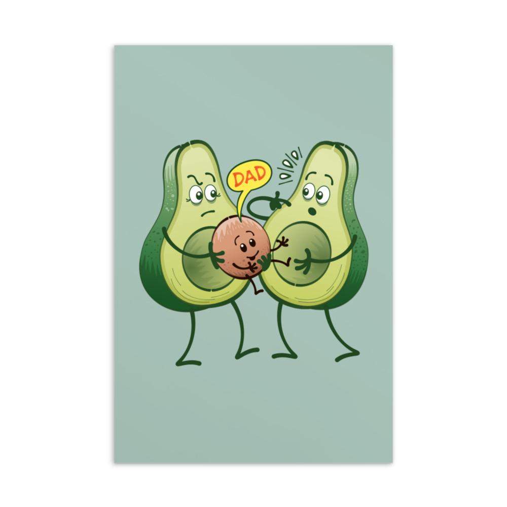 Avocado halves in trouble for paternity recognition Standard Postcard-Standard postcards