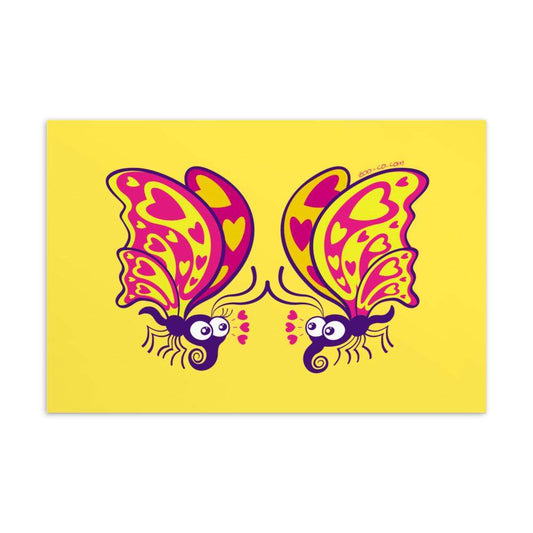 Beautiful butterflies falling in love Standard Postcard-Standard postcards