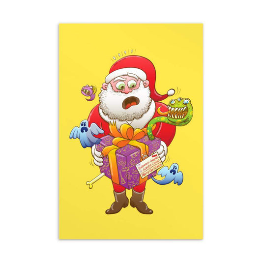 Creepy Christmas gift for Santa Standard Postcard-Standard postcards