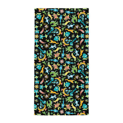 Sea creatures pattern design Towel-All-over sublimation towels