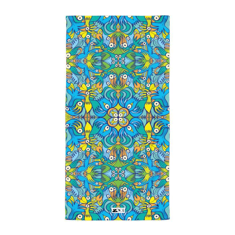 Exotic birds tropical pattern Towel-All-over sublimation towels