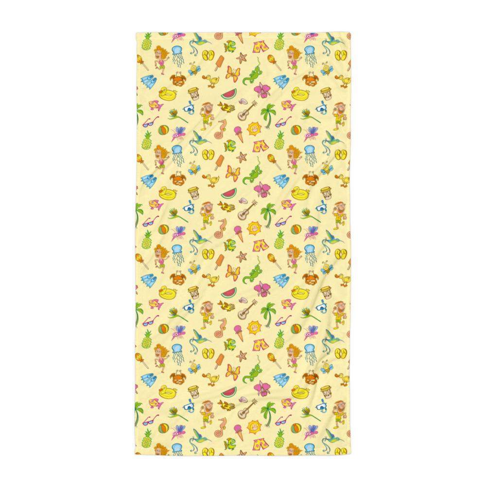 Enjoy happy summer pattern design Towel-All-over sublimation towels